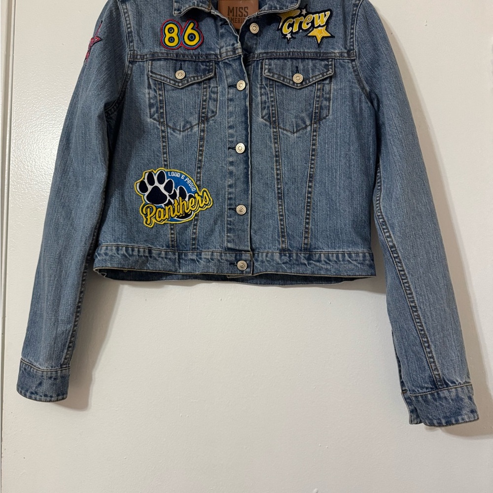 Miss Crew Blue Jean Jacket with Patches